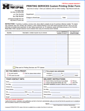 Download Printing Order Form